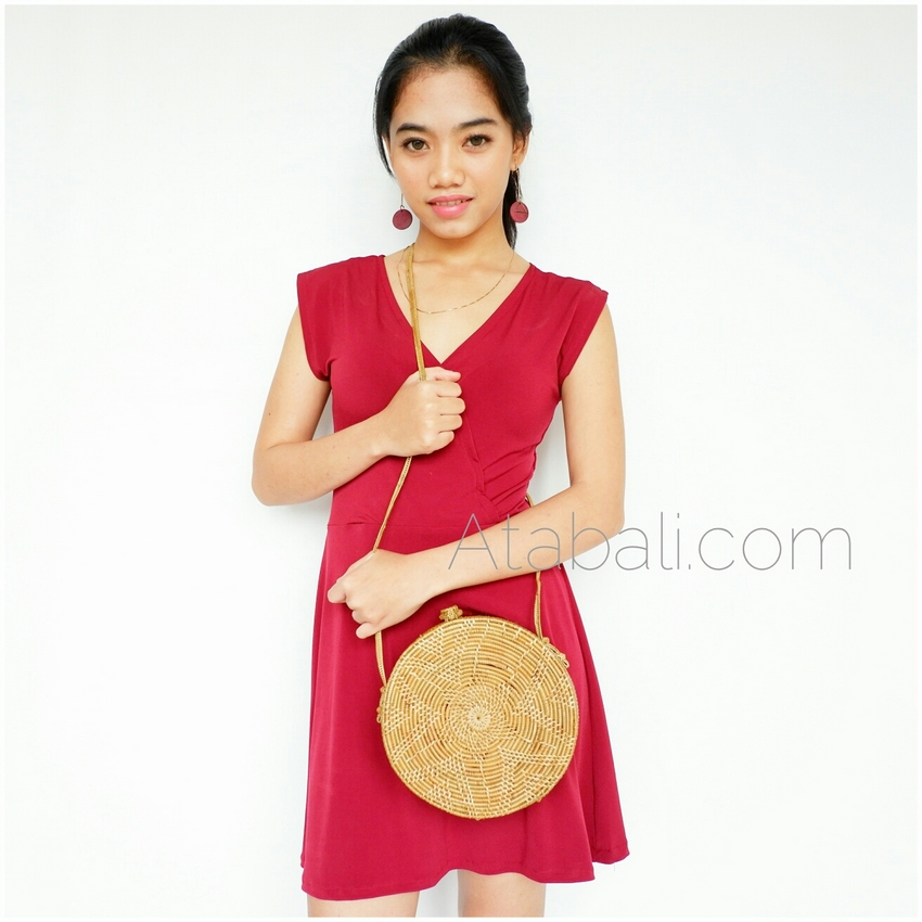 Jelly rattan round bag sale